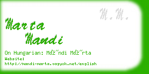 marta mandi business card